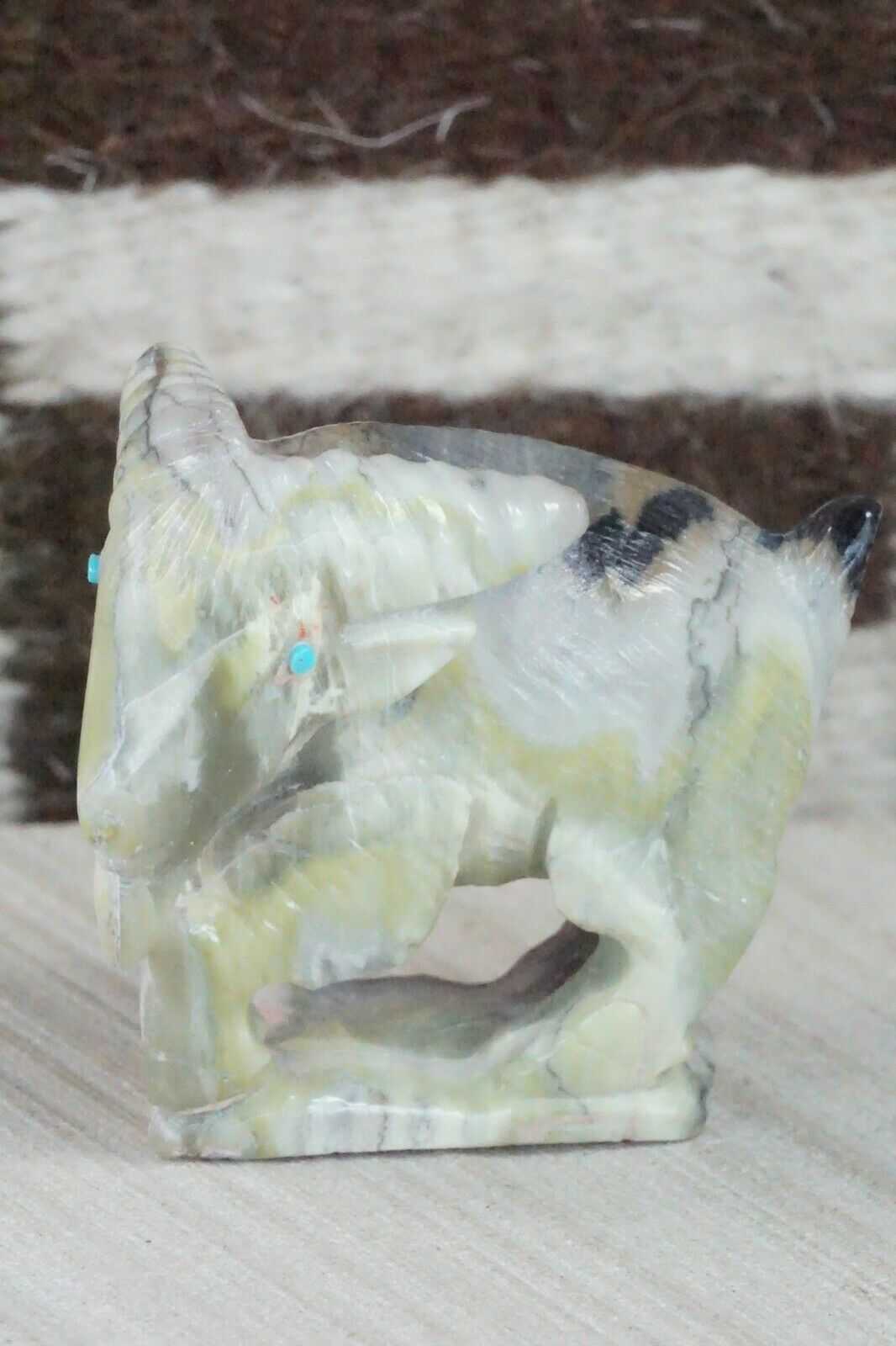 Billy Goat Zuni Fetish Carving - Derrick Kaamasee