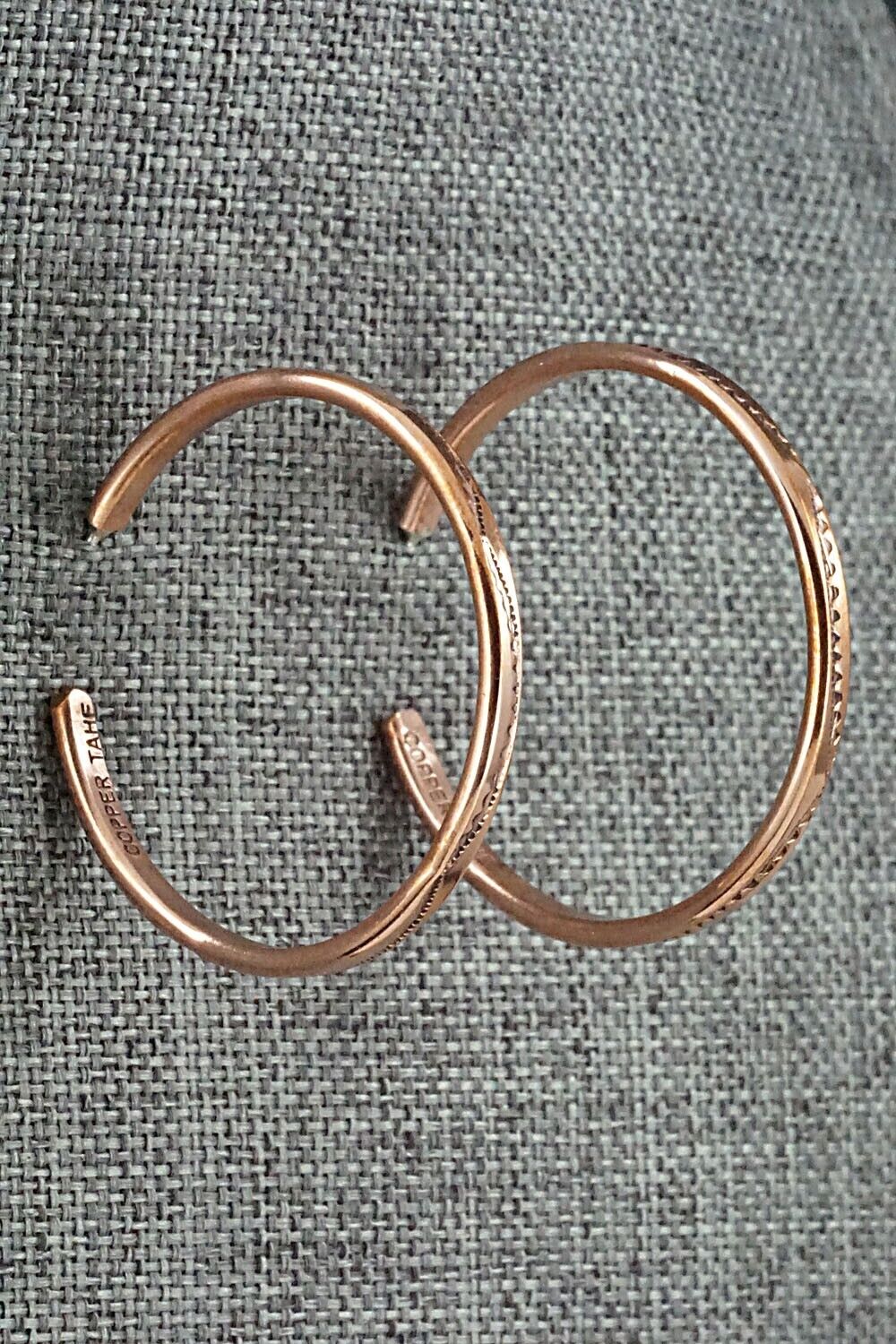 Copper Hoop Earrings - Elaine Tahe