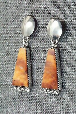 Spiny Oyster and Sterling Silver Earrings - Selina Warner