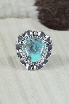 Turquoise & Sterling Silver Ring - Samuel Yellowhair - Size 6.5