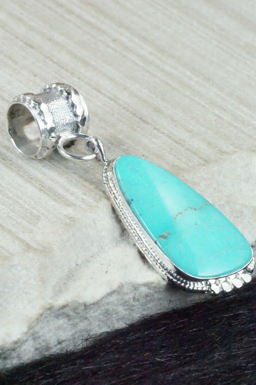 Turquoise & Sterling Silver Pendant - Sharon McCarthy