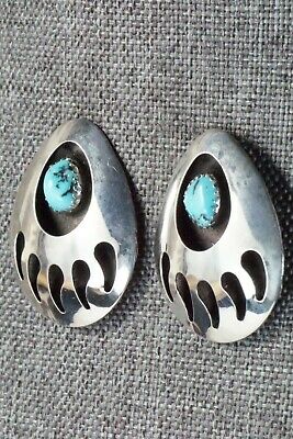 Turquoise & Sterling Silver Earrings - Virginia Long