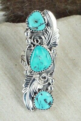 Turquoise and Sterling Silver Ring - Rita Montoya - Size 6