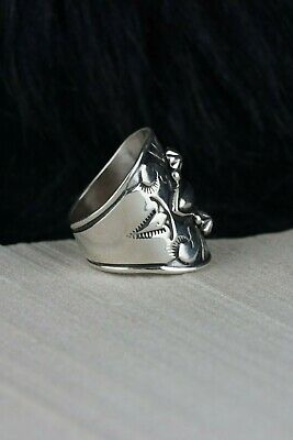 Navajo Sterling Silver Ring - Derrick Gordon - Size 8.75 - High Lonesome Trading
