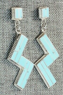 Turquoise & Sterling Silver Earrings - Richard Begay