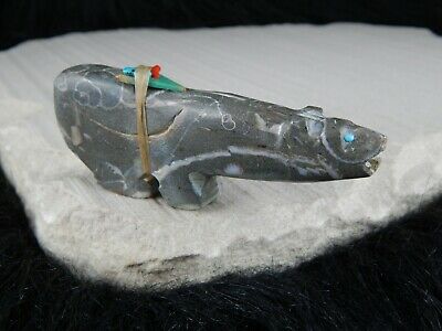 Bear Zuni Fetish Carving - Jimmy Yawakia - High Lonesome Trading