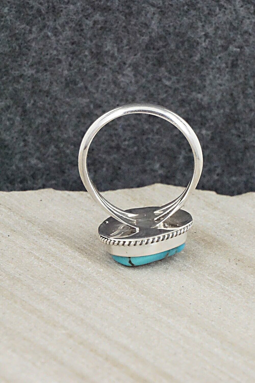 Turquoise & Sterling Silver Ring - Alice Rose Saunders - Size 7.25