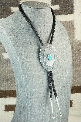 Turquoise & Sterling Silver Bolo Tie - Arnold Blackgoat