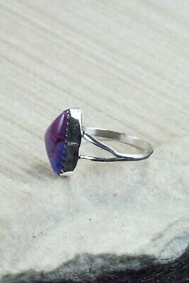 Spiny Oyster and Sterling Silver Ring - Robert Martinez - Size 8.25