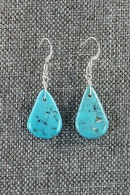 Navajo Turquoise & Sterling Silver Earrings - Native American