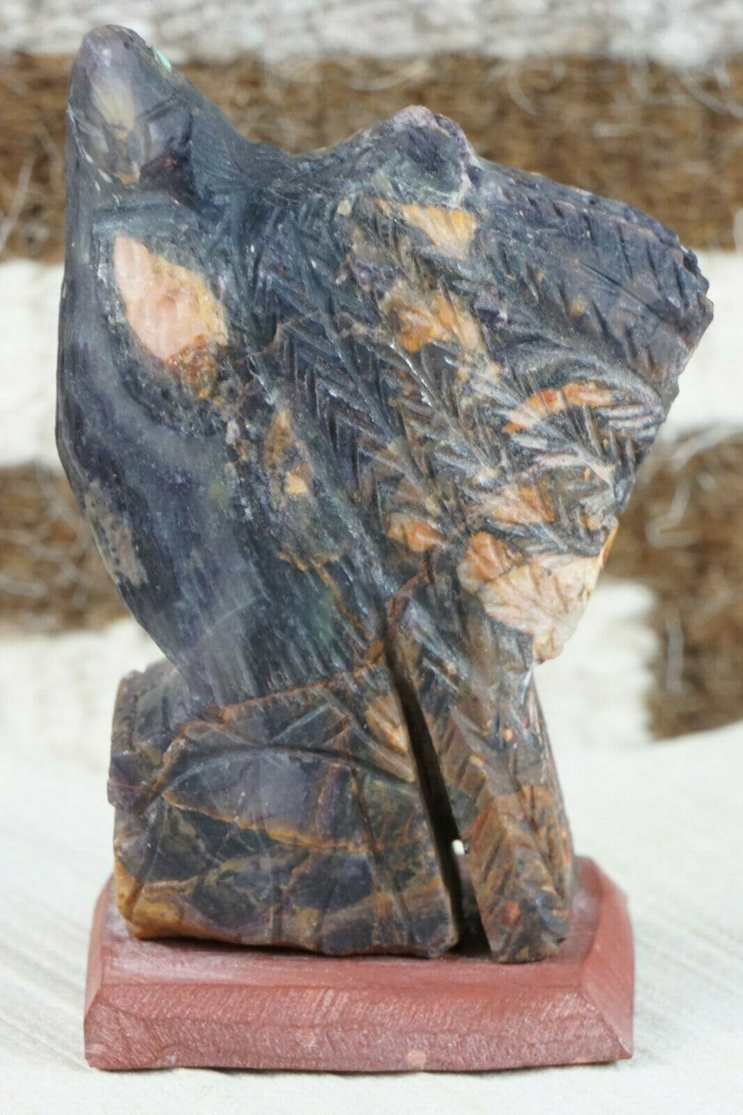 Eagle Zuni Fetish Carving - Jon Quam - High Lonesome Trading