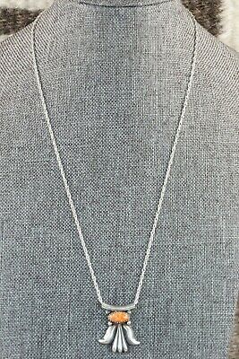 Navajo Spiny Oyster & Sterling Silver Necklace - Sharon McCarthy