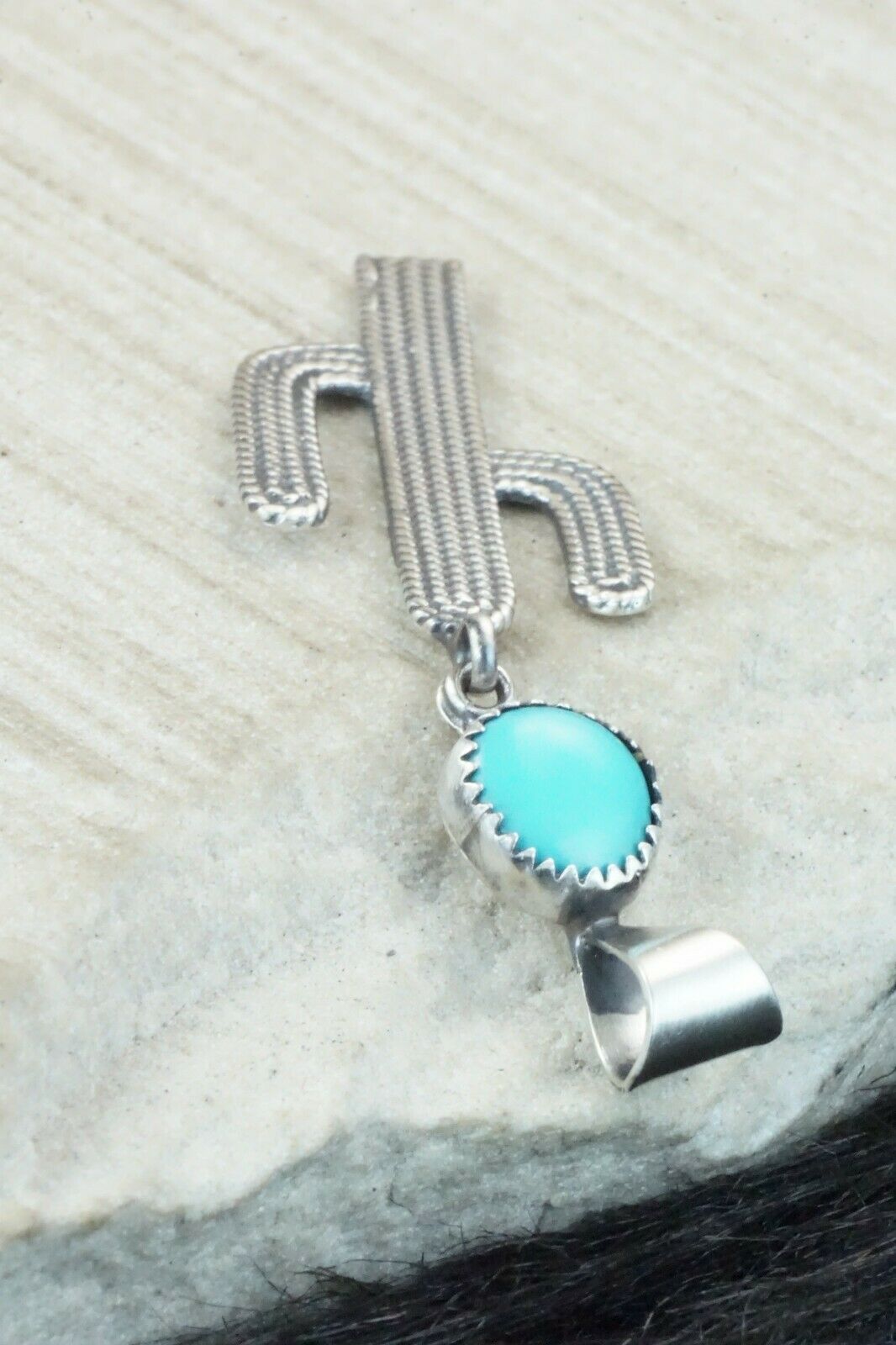 Turquoise and Sterling Silver Pendant - Annie Spencer