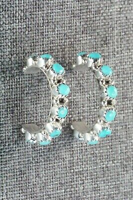 Turquoise & Sterling Silver Earrings - Gaynell Parker - High Lonesome Trading