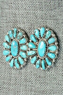 Turquoise & Sterling Silver Earrings - Justina Wilson