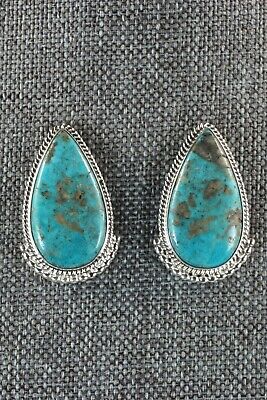 Navajo Turquoise & Sterling Silver Earrings - Mark Barney