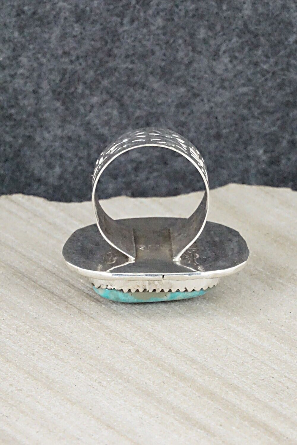 Turquoise and Sterling Silver Ring - Jimmy Garcia Jr. - Size 7.75