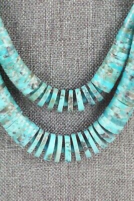 Turquoise & Sterling Silver Necklace - Lupe Lovato