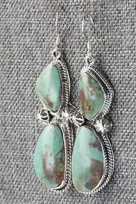 Turquoise & Sterling Silver Earrings - Lee Shorty