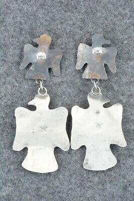 Spiny Oyster & Sterling Silver Earrings - Gabrielle Yazzie