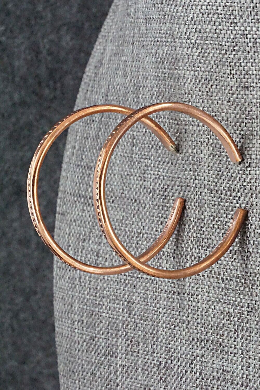 Copper Hoop Earrings - Elaine Tahe