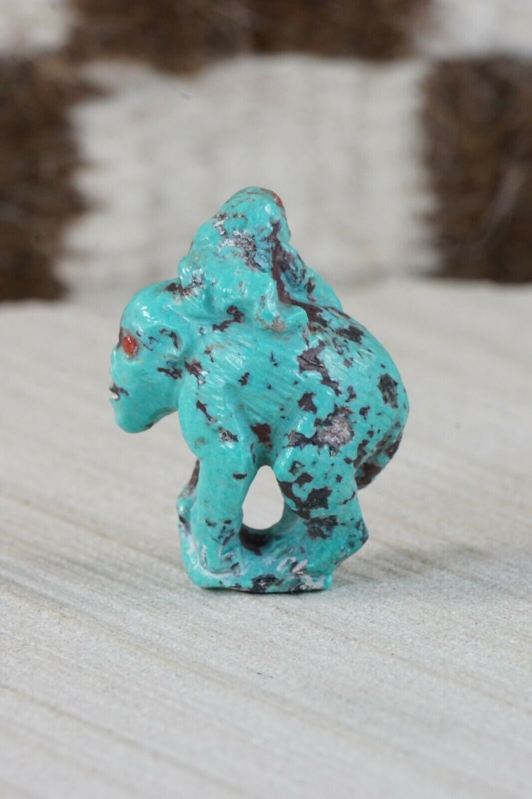 Monkey Zuni Fetish Carving - Derrick Kaamasee - High Lonesome Trading