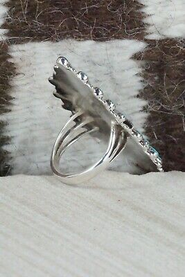 Turquoise and Sterling Silver Ring - Carlos Tsipa - Size 8
