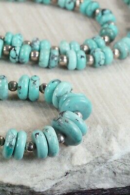 Turquoise & Sterling Silver Necklace - Navajo