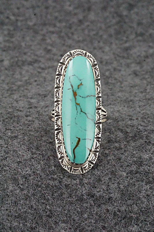 Turquoise & Sterling Silver Ring - Mike Smith - Size 5.75