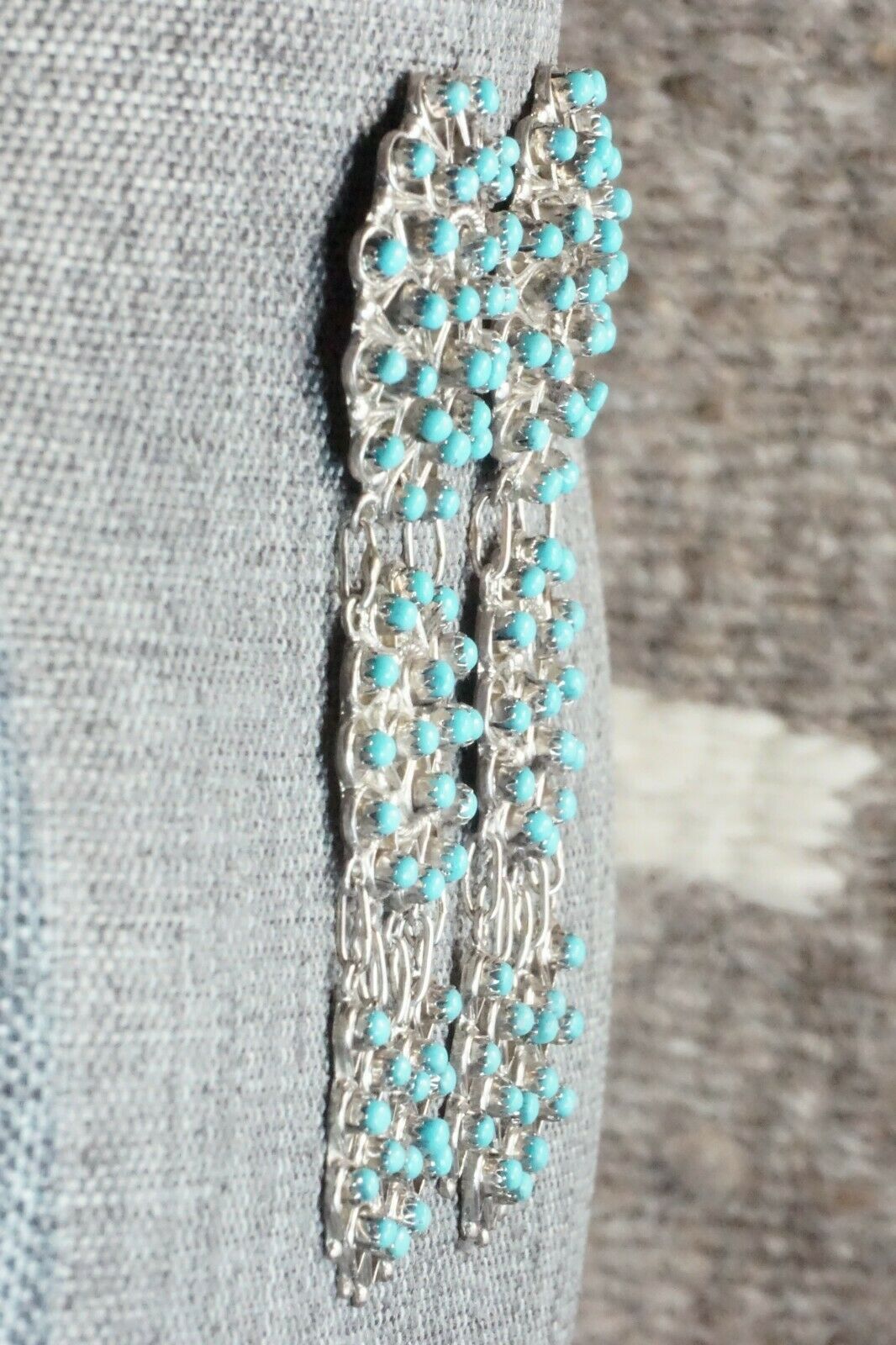Turquoise & Sterling Silver Earrings - Waylon Johnson
