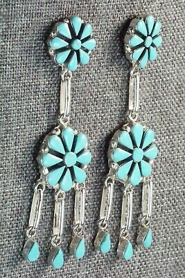 Turquoise & Sterling Silver Earrings - Arlo Kanteena