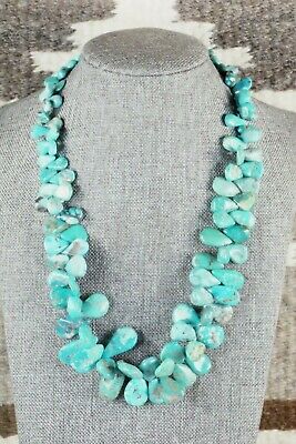 Turquoise & Sterling Silver Necklace - Native American