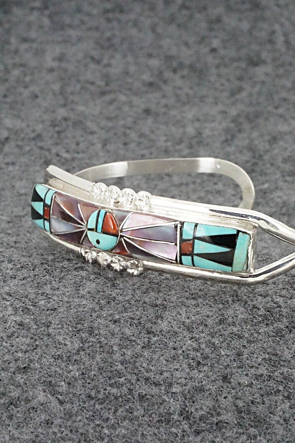 Multi Stone & Sterling Silver Inlay Bracelet - Ola Eriacho