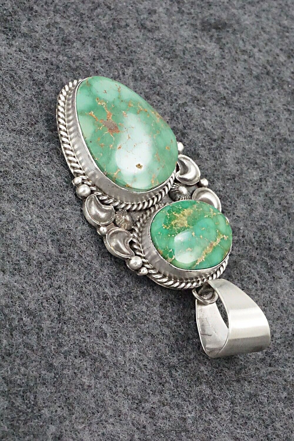 Turquoise and Sterling Silver Pendant - Derrick Gordon