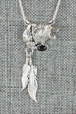 Onyx & Sterling Silver Necklace - Genevieve Francisco