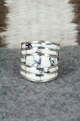 White Buffalo & Sterling Silver Ring - Andrew Enrico - Size 6.25
