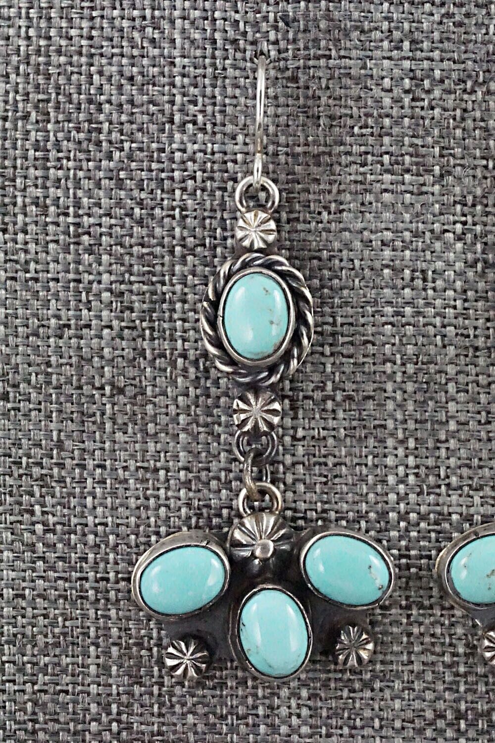 Turquoise & Sterling Silver Earrings - Wilson Dawes