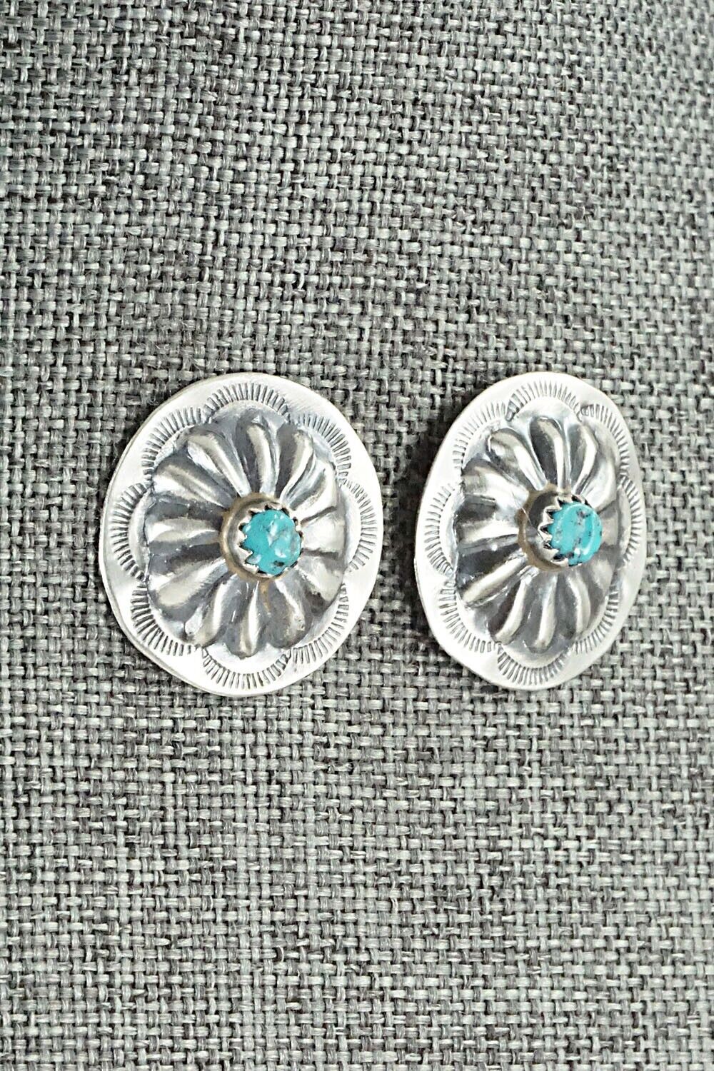 Turquoise & Sterling Silver Earrings - Joan Begay