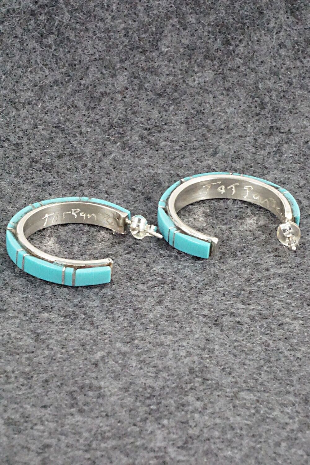 Turquoise & Sterling Silver Earrings - Terrance Panteah & Tammy Johnson