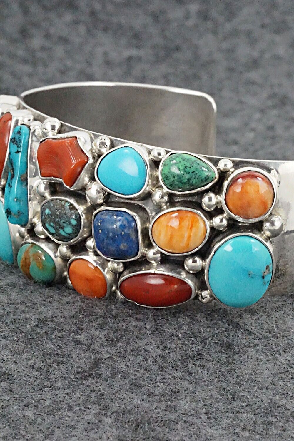 Multi Stone & Sterling Silver Bracelet - Victor Thompson