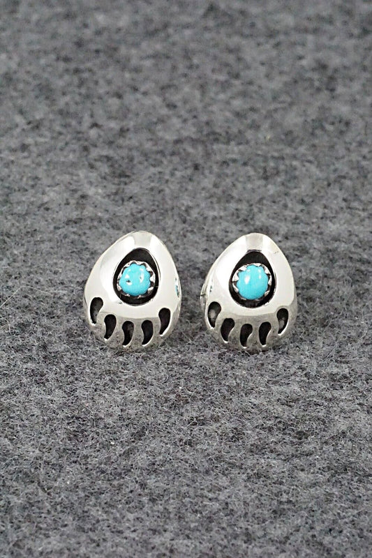 Turquoise & Sterling Silver Earrings - Gaynell Parker