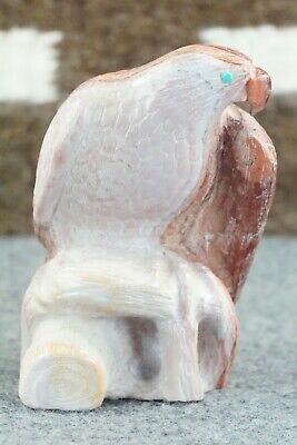 Eagle Zuni Fetish Carving - Derrick Kaamasee