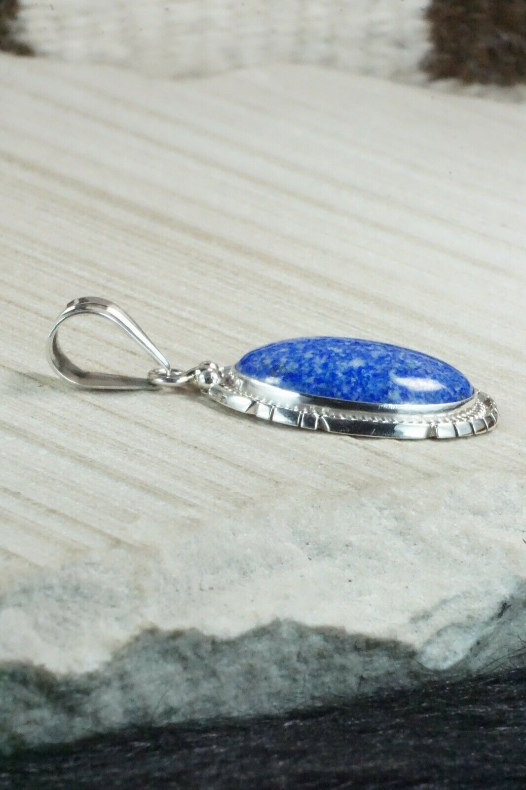 Lapis & Sterling Silver Pendant - Samuel Yellowhair