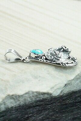 Turquoise and Sterling Silver Pendant - Henry Attakai
