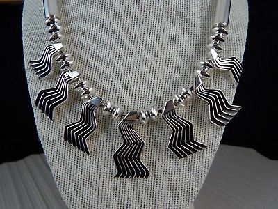 Navajo Sterling Silver Necklace - Mary Tom - High Lonesome Trading