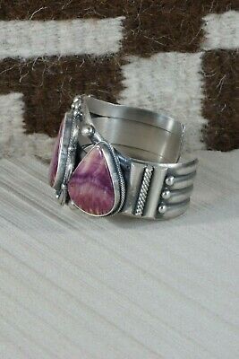 Navajo Spiny Oyster & Sterling Silver Bracelet - Tom Lewis - High Lonesome Trading