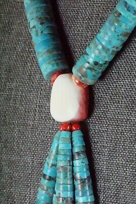 Turquoise & Spiny Oyster Necklace - Lupe Lovato