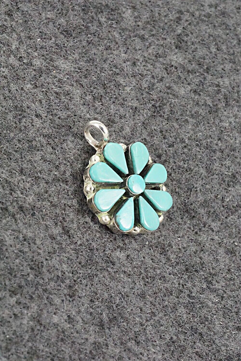 Turquoise & Sterling Silver Pendant - Arlo Kanteena