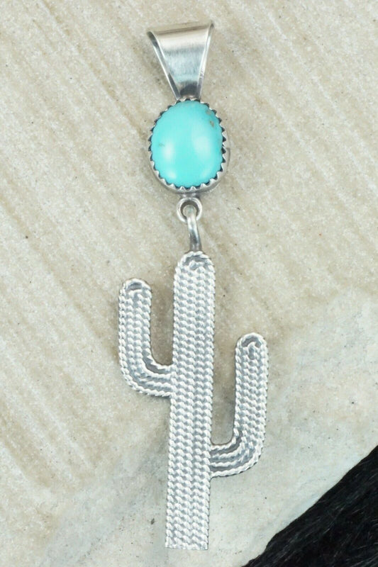 Turquoise and Sterling Silver Pendant - Annie Spencer