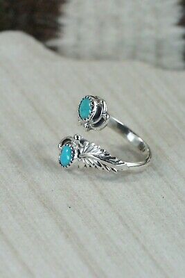 Navajo Turquoise and Sterling Silver Ring - Etta Belin - Size 9